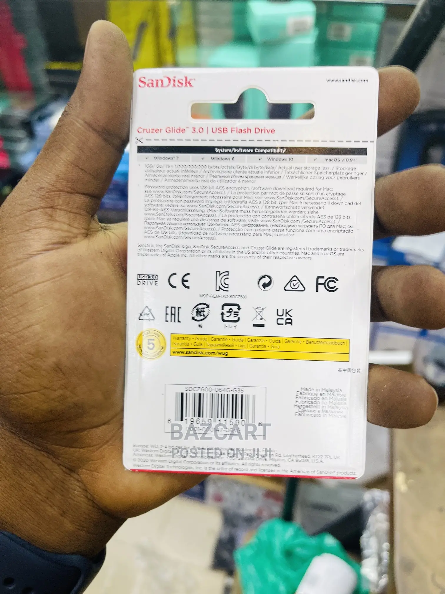 Sandisk 64GB Cruzer Glide 3.0 Usb Flash Drive