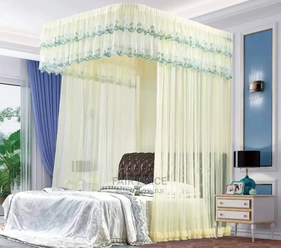 Two Stand Rail Mosquito Nets 6*6 (Crimson)