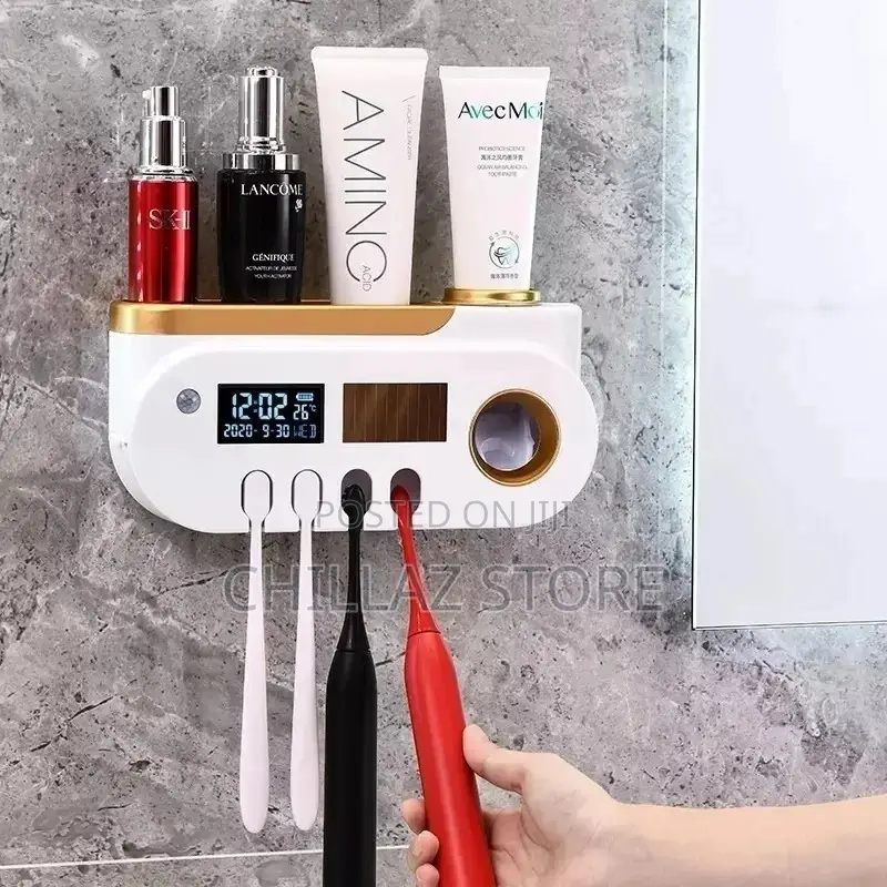 Uv Smart Toothbrush Holder and Toothpaste Dispenser
