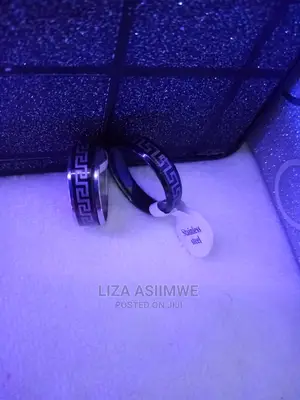 Men's Black Versace Designer Rings Available