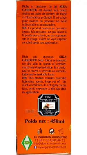 ORIGINAL Sika Gold American Formula Carrot Lightening Lotion