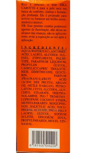 ORIGINAL Sika Gold American Formula Carrot Lightening Lotion