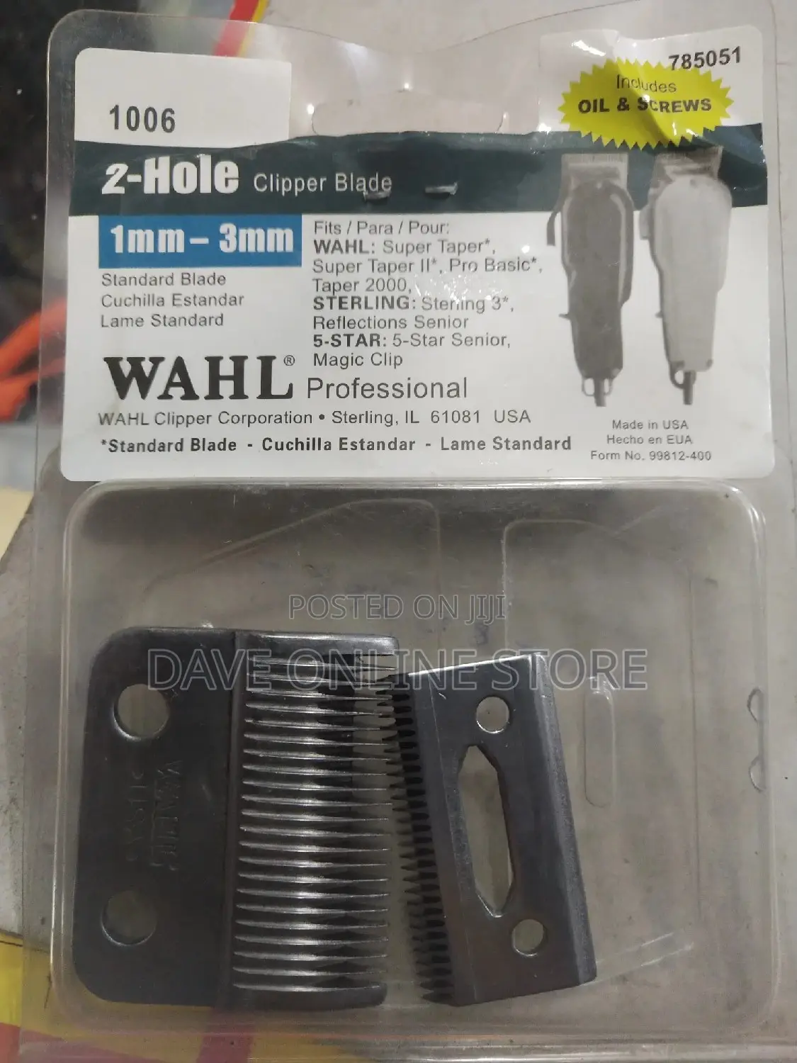Wahl Replacement Blades 2 Hole