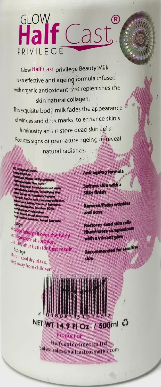 GLOW HALF CAST Privilege Extreme Rejuvenating Body Lotion
