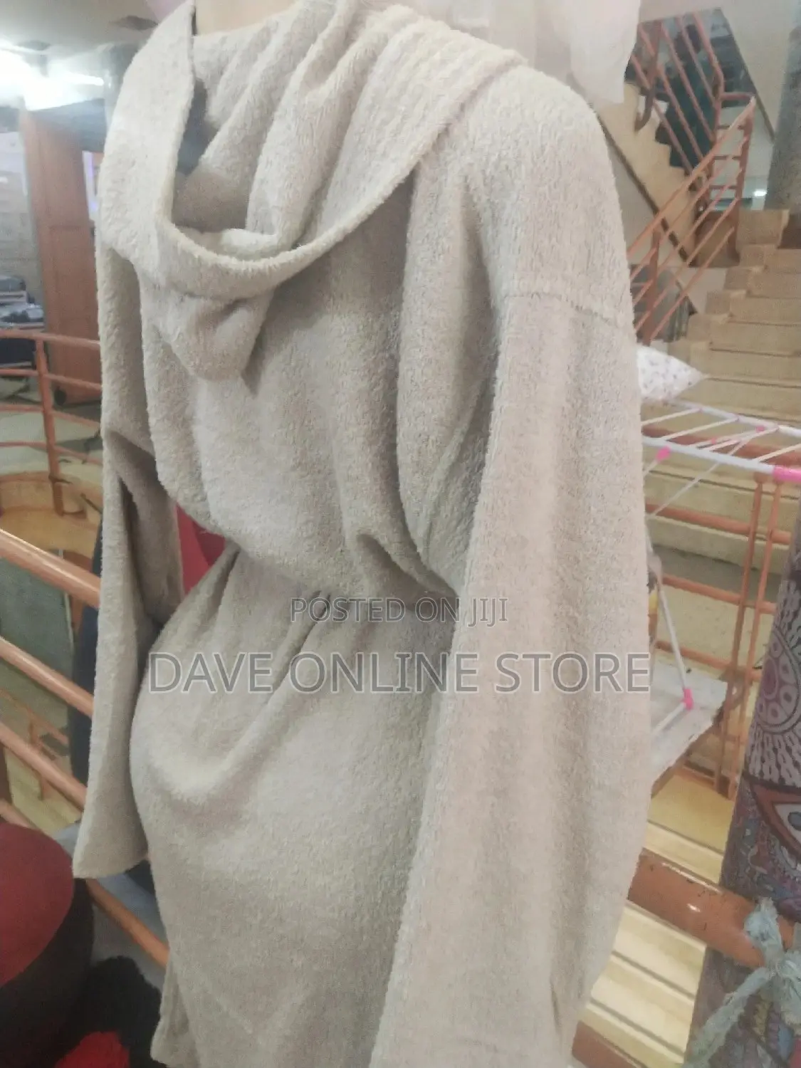 Cotton Hooded Bathrobe.