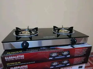 Glass Gas Stove of Two Burners With Auto Ignition