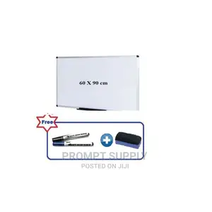 60cm X 90cm Whiteboard With Markers Eraser-White