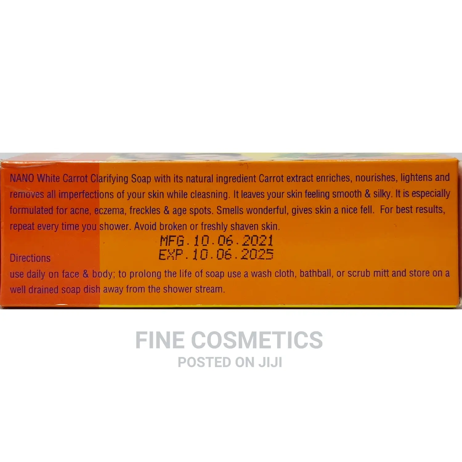 Original Nano Extra Natural Carrot and Papaya Whitening Soap