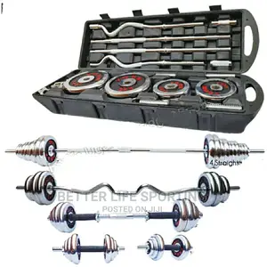 55 Kg York Dumbbells and Barbell Set (4 in 1)