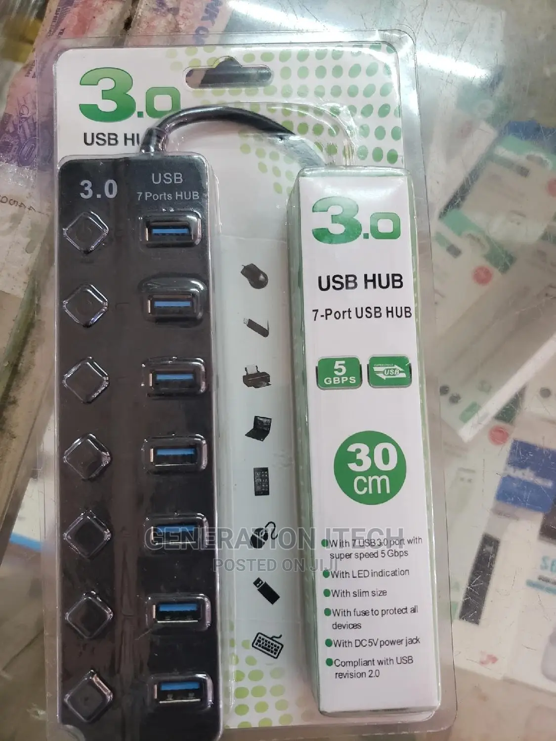 3.0 Usb Hub 7 Port With Led Indication