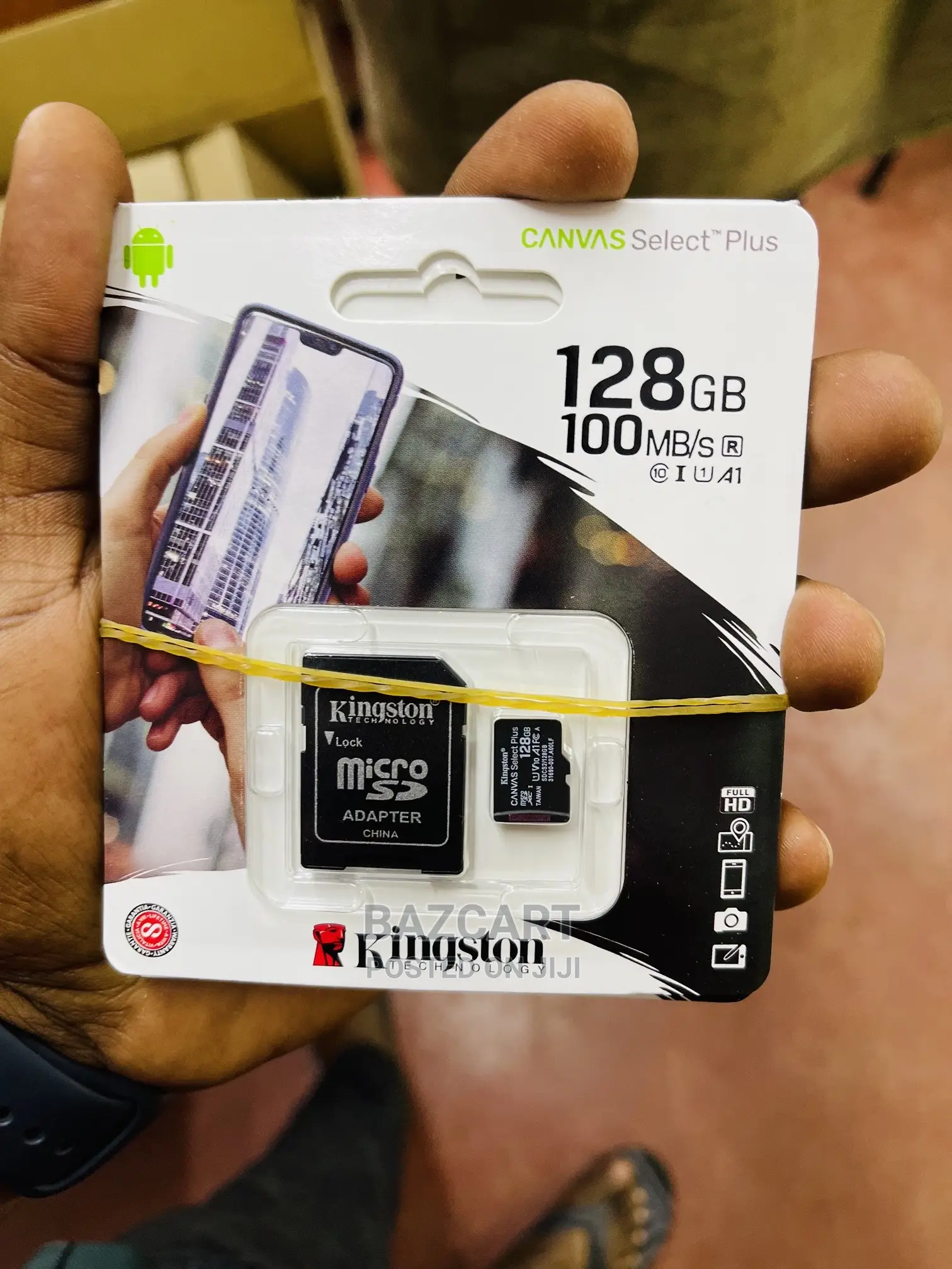 Kingston 128gb 100mb/S Memory Card With SD Adapter