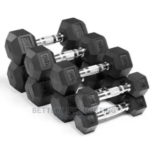 Hexagonal Black Dumbbells