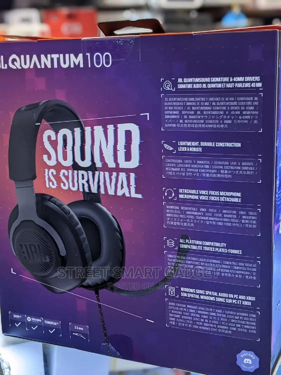 JBL QUANTUM 100 Headphones 