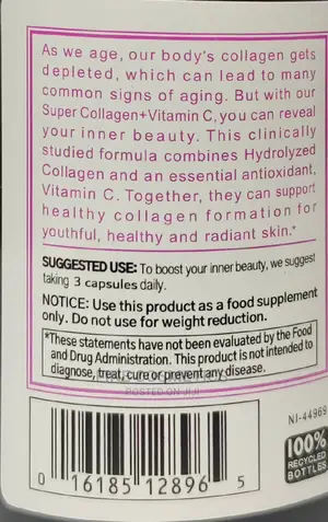 Super Collagen + Vitamin C Anti-Aging Supplement 60 Tabs
