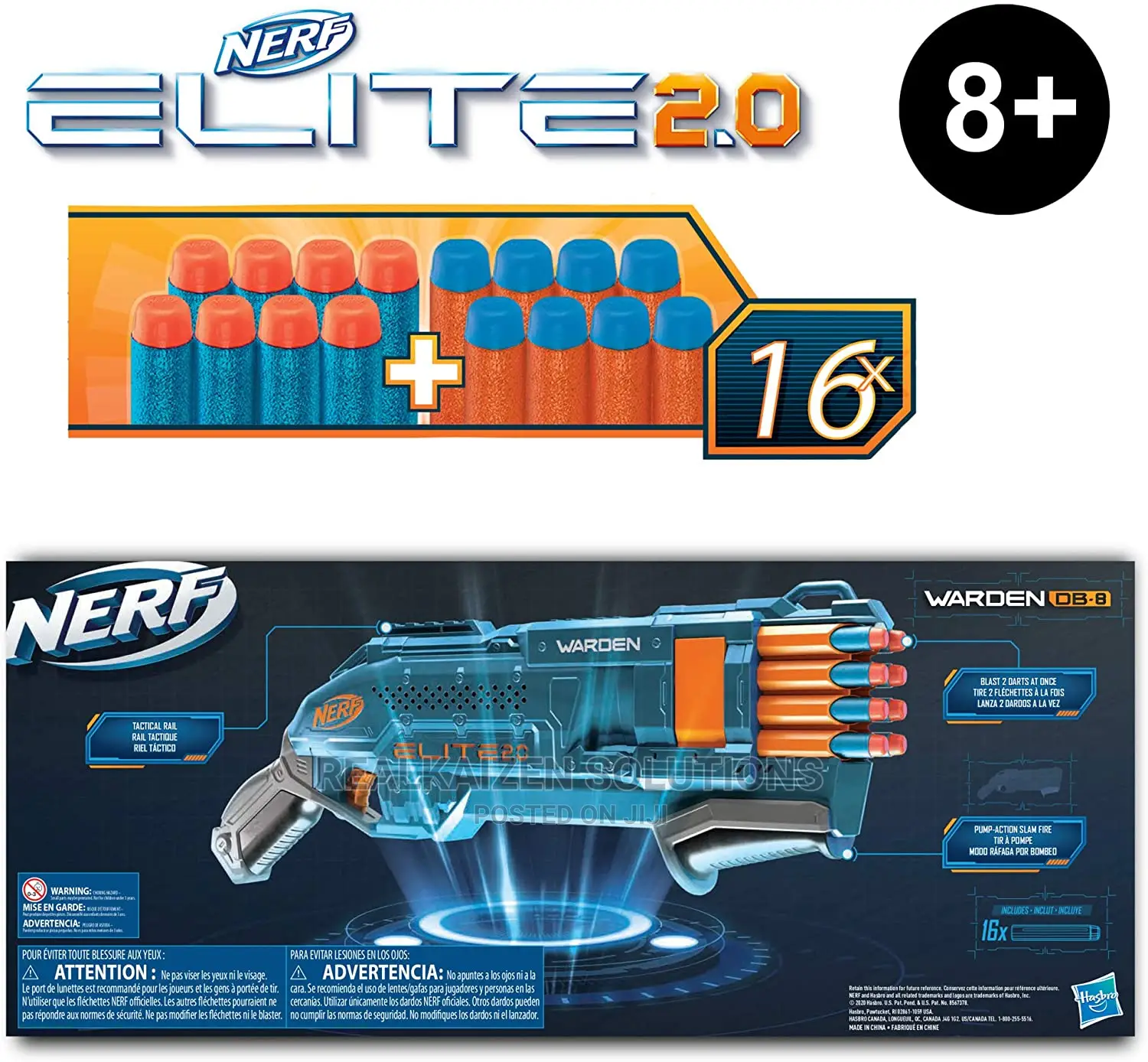 NERF Elite 2.0 Warden DB-8 Blaster Gun