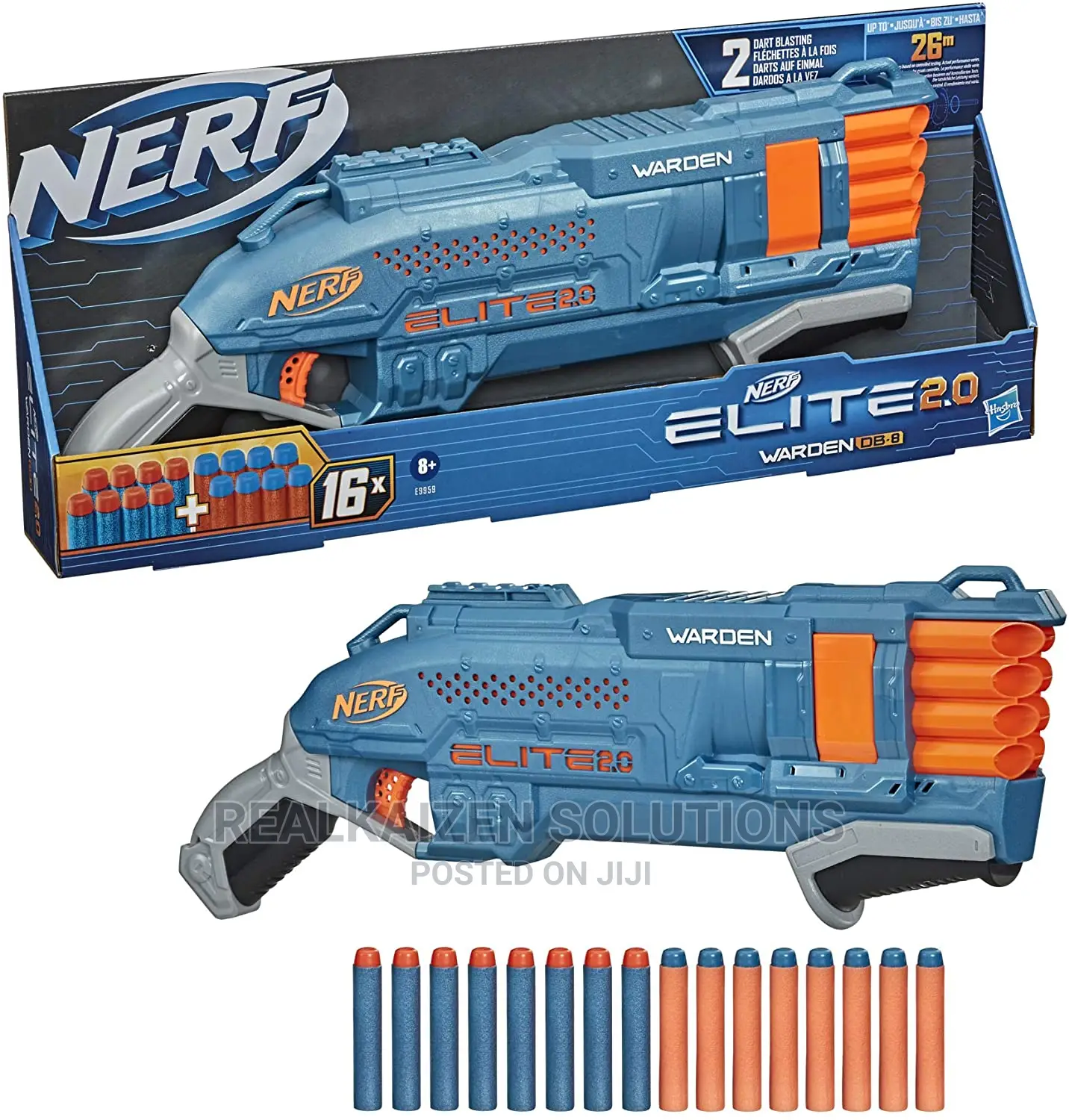 NERF Elite 2.0 Warden DB-8 Blaster Gun
