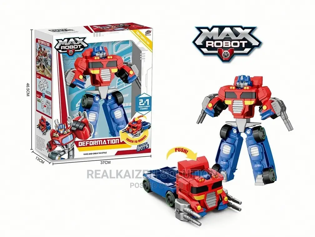 MAX ROBOT Super Cool Transformable Robot Into Truck Vehicle