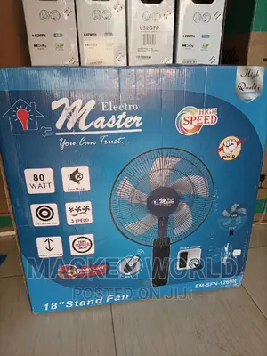 Electro Master Stand Fan + Remote