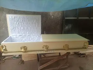 Coffins and Executive Uganda Casket Cream Flat
