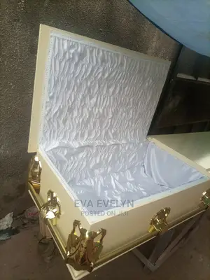 Coffins and Executive Uganda Casket Cream Flat