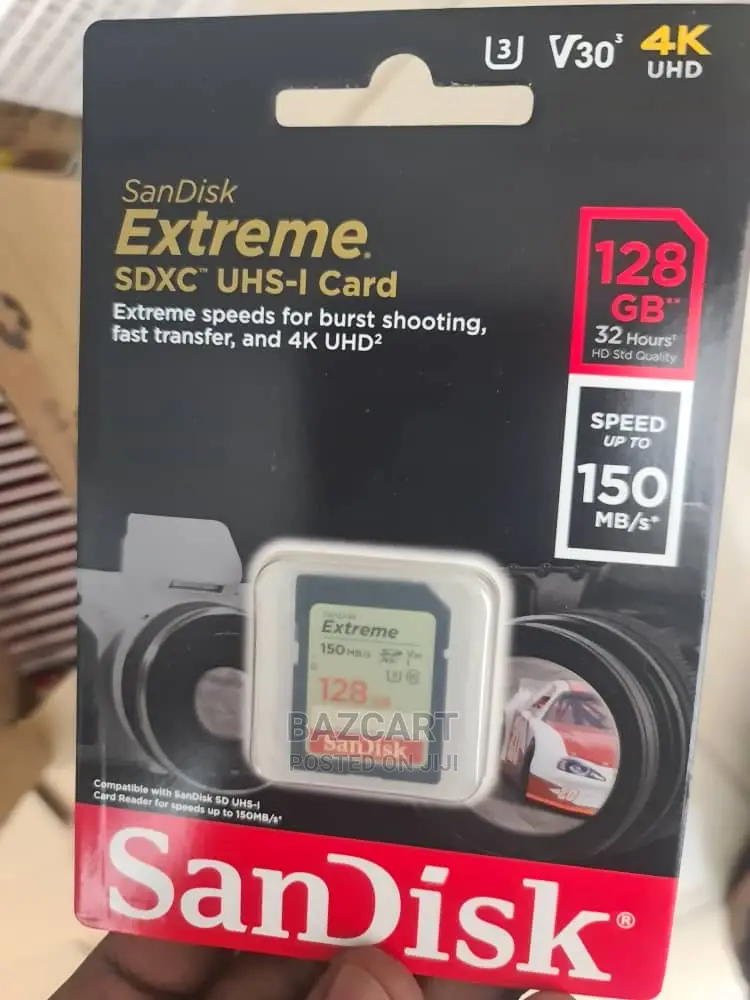 Sandisk Extreme 128gb Camera Memory Card Original