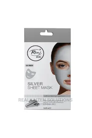 RIVAJ UK Silver Sheet Mask With Whitening Ingredient 3x25ml