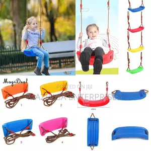 Indoor and Outdoor Kids Play Swings With Adjustable Rope