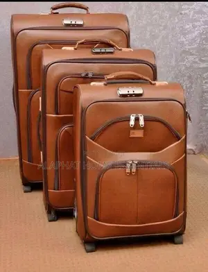 3pc Leather Suitcases