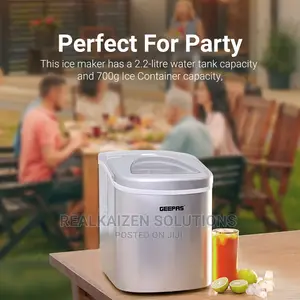 GEEPAS 12kg 2 Size Portable Automatic Silent Ice Cube Maker