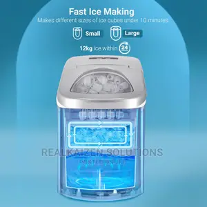 GEEPAS 12kg 2 Size Portable Automatic Silent Ice Cube Maker
