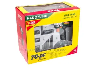 RYOBI 70pc Cordless Project Driver Drill Kit 18V