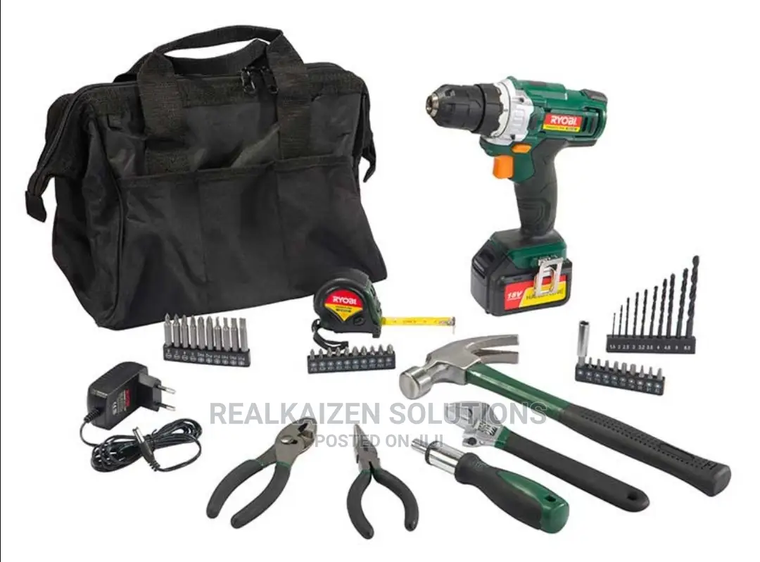 RYOBI 70pc Cordless Project Driver Drill Kit 18V