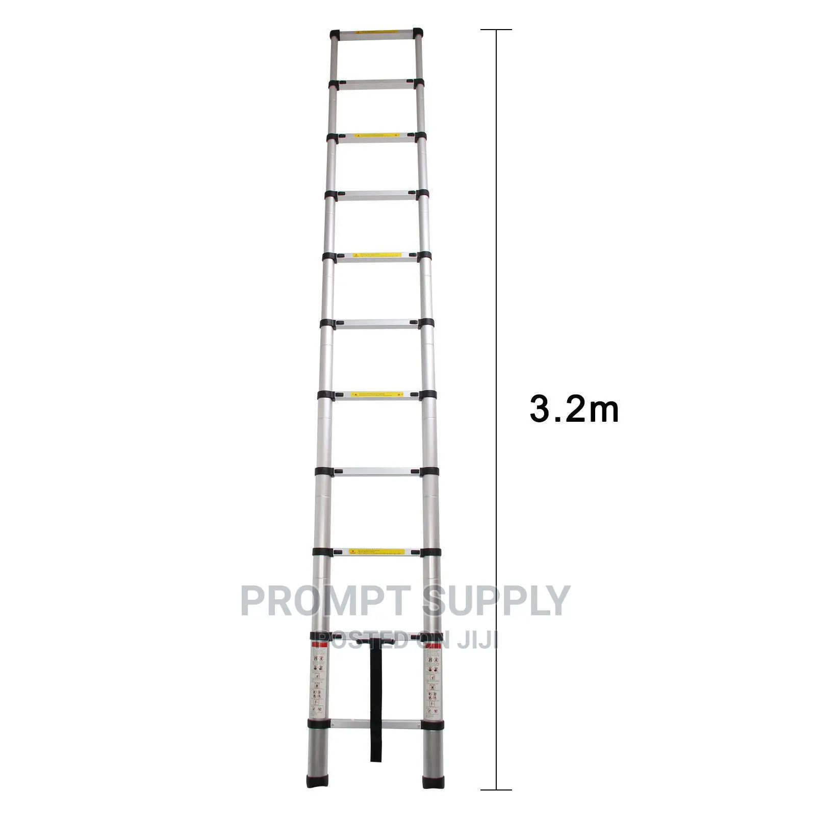 Aluminum Telescopic Extension Ladder 11 Steps -Silver.