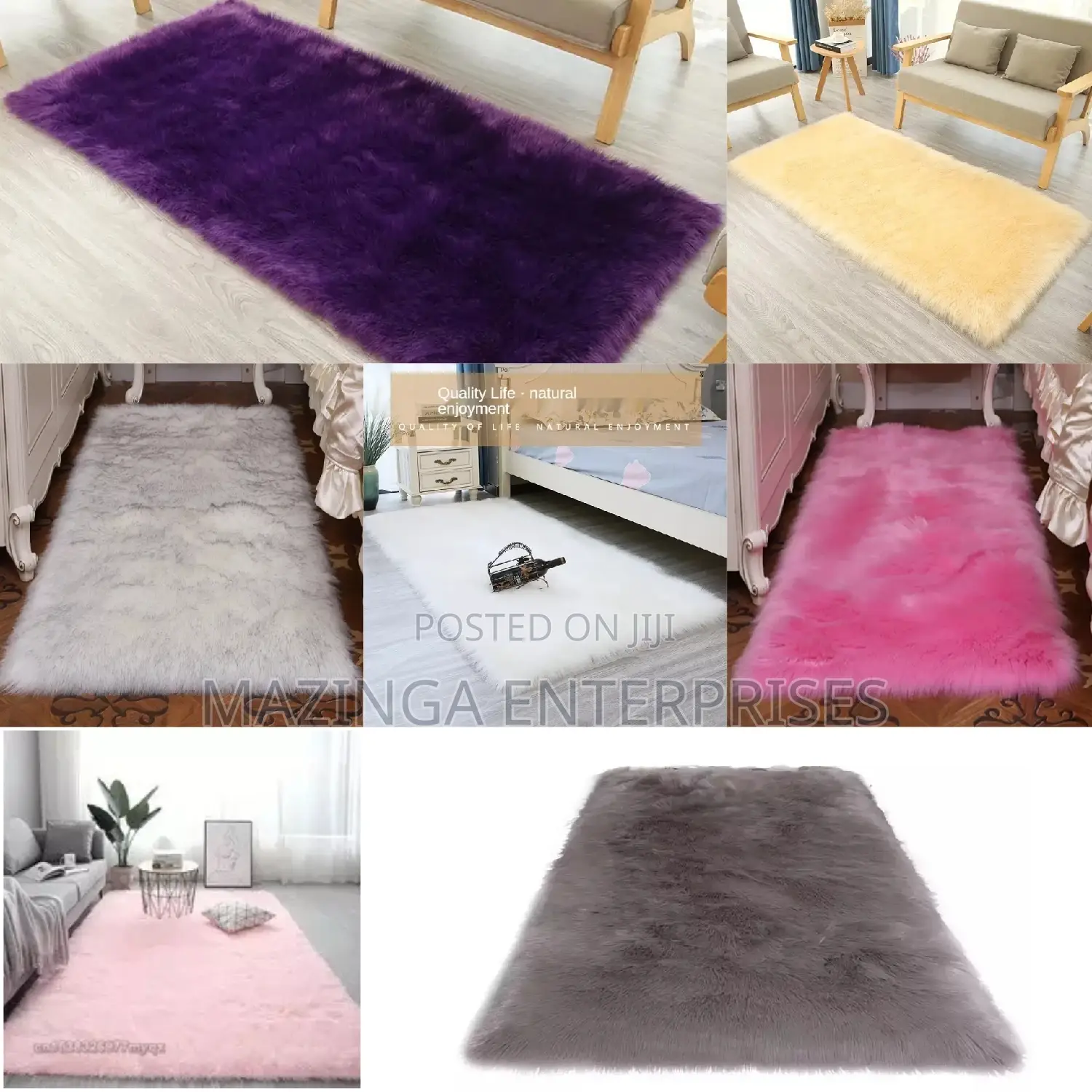 6x6" Center and Bedside Wool Carpets
