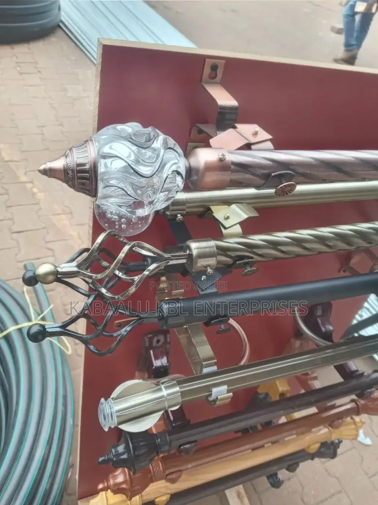 Curtain Rods/Poles(Metallic)(Twisted and Smooth)