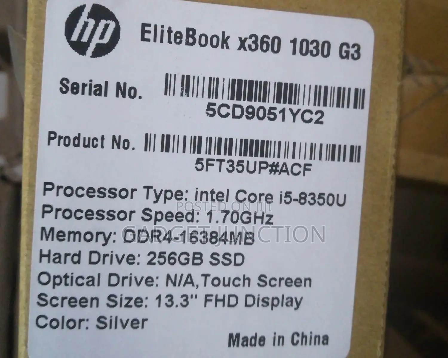 New Laptop HP EliteBook X360 1030 G3 16GB Intel Core I5 SSD 256GB