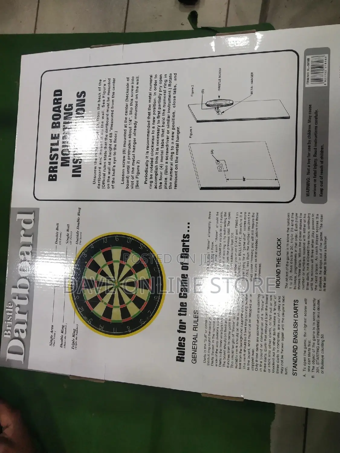 Bristle Dart Board
