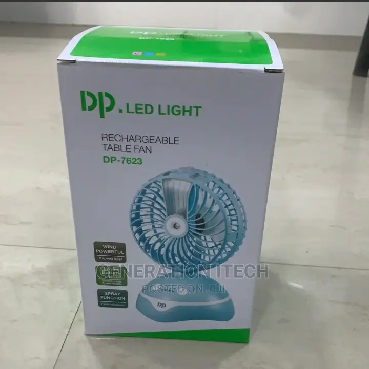 DP LED Light Rechargeable Table Fan, DP7623