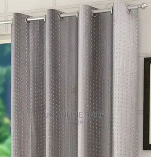 New 3 Piece Eyelet Long Door Curtains Set - 9 Ft