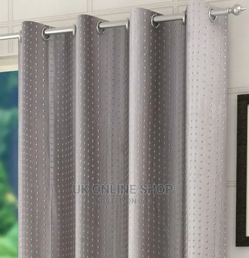 New 3 Piece Eyelet Long Door Curtains Set - 9 Ft