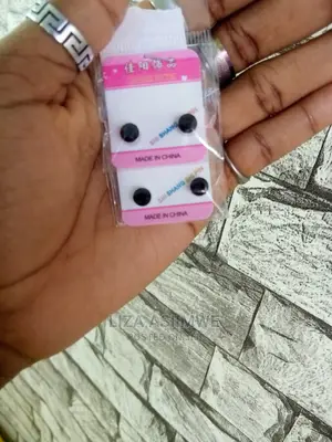 Men's Black Iced Magnetic Earpins Available