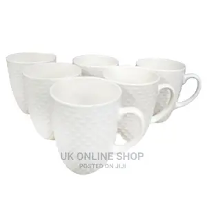 6 Pieces Set of Tea Coffee Cups - White
