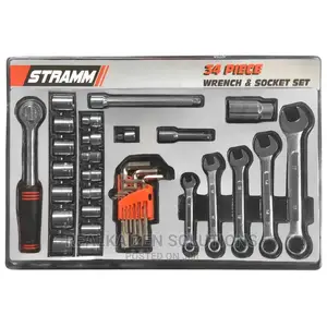 STRAMM 34pc Wrench and Socket Tool Set