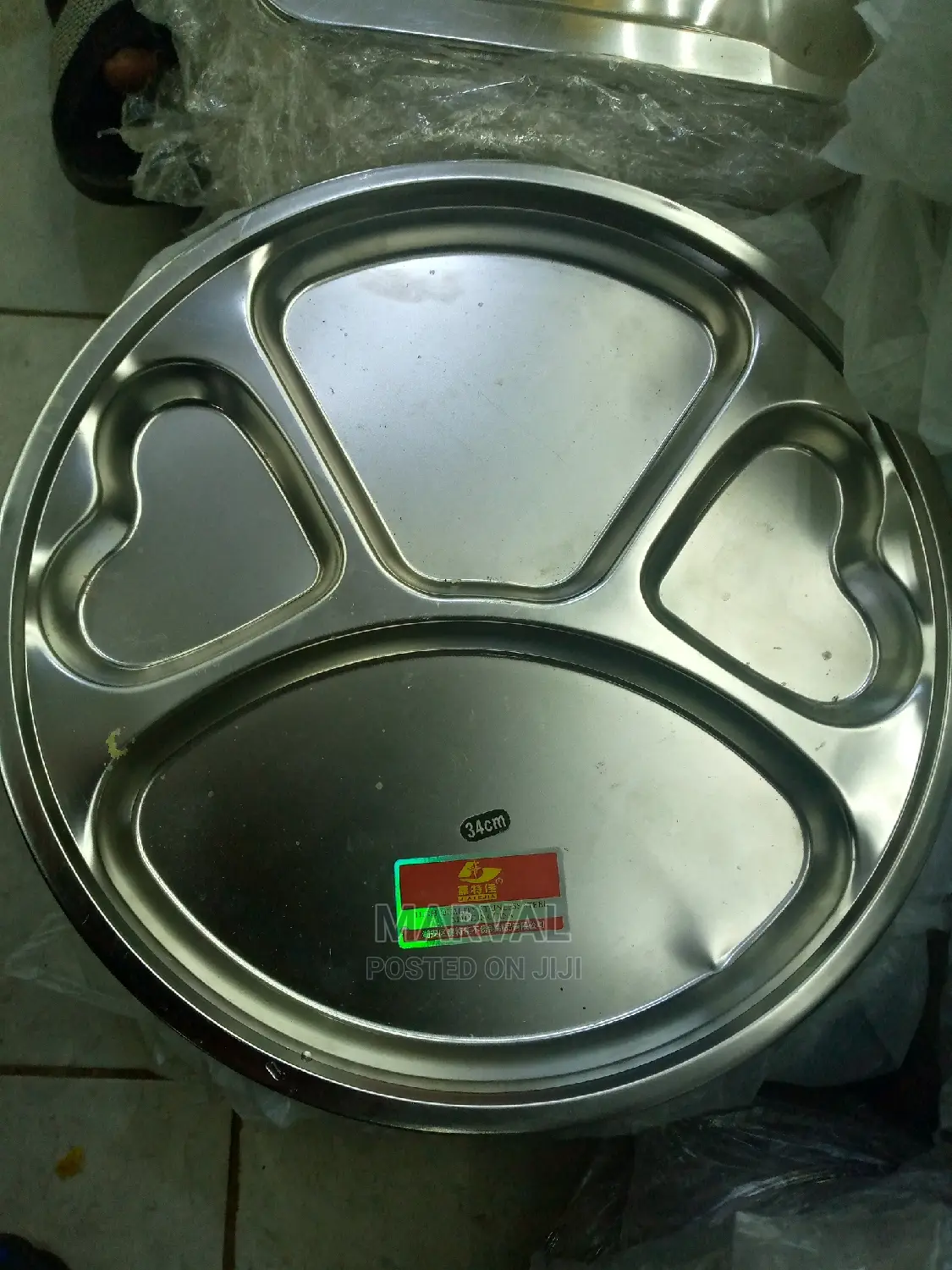 Partition Stainless Plates (34cm)