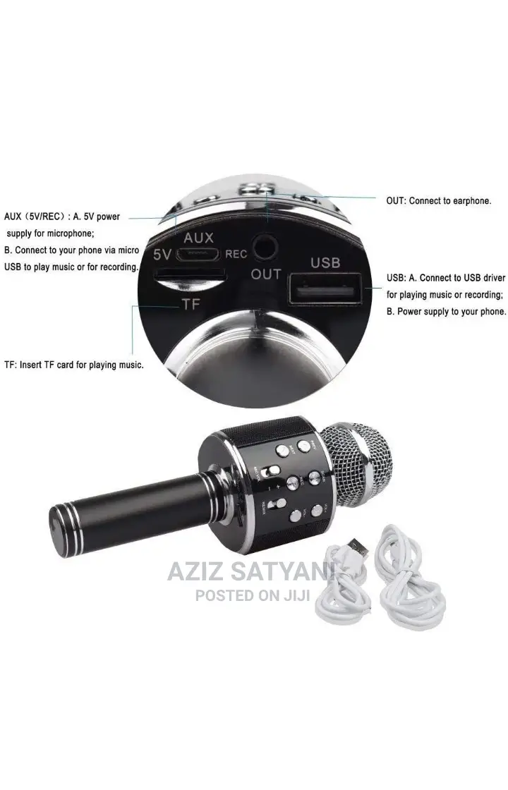 Wireless Bluetooth Karaoke Microphone,Rechargeable Kids Micr