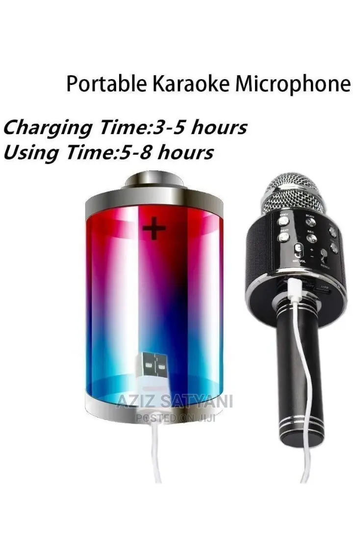 Wireless Bluetooth Karaoke Microphone,Rechargeable Kids Micr