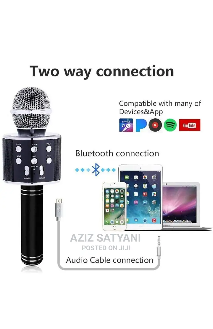 Wireless Bluetooth Karaoke Microphone,Rechargeable Kids Micr