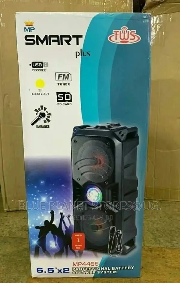 Smartplus Rechargeable Speakers + Wired Microphone || MP4466