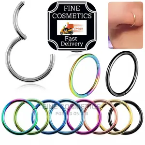 1pair Titanium Segment Earring,Septum Ring, Nosering Clicker
