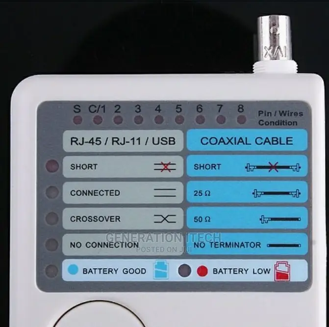 Remote Cable Tester -4 In 1 - RJ11, RJ45, USB, BNC LAN
